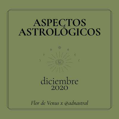 Aspectos astrológicos para Diciembre 2020