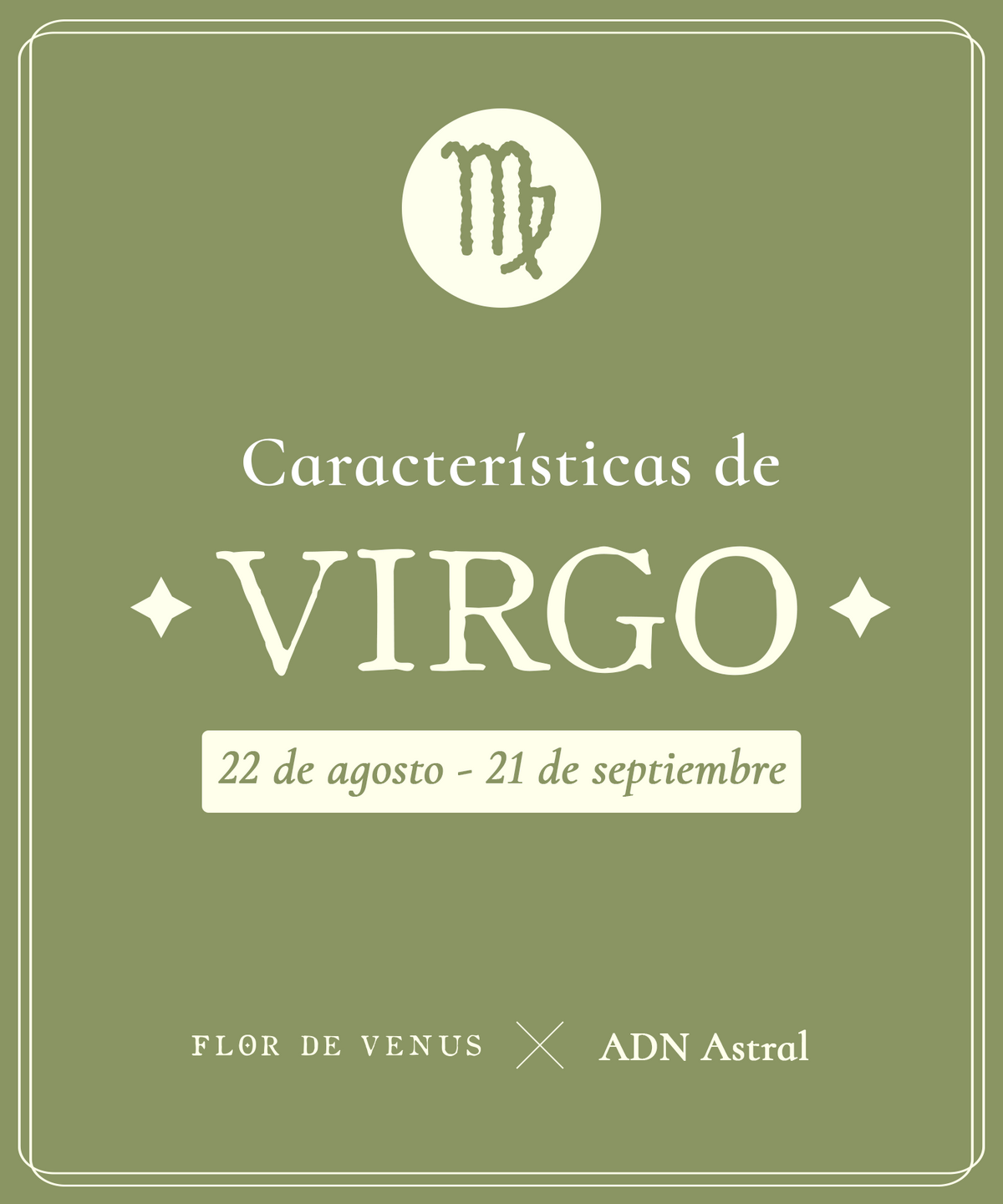 Características del signo zodiacal Virgo